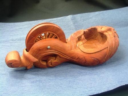 壷静 彫刻墨壷 上鶴亀[じょうつるかめ]240ミリ - 弓仲金物総本店