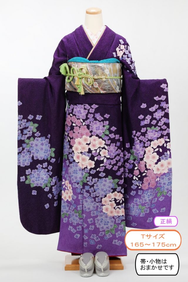 紫ラメグラデーション 振袖フルセット オンライン ストアファッション