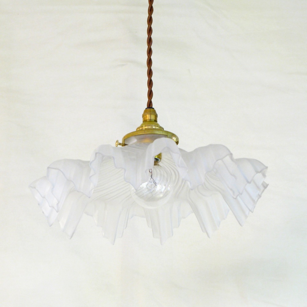 外切子ガラスランプシェード アンティーク 外切子ガラスランプシェード