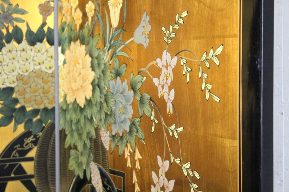 日本 ヴィンテージ 花車 金屏風 | キヤアンティークス