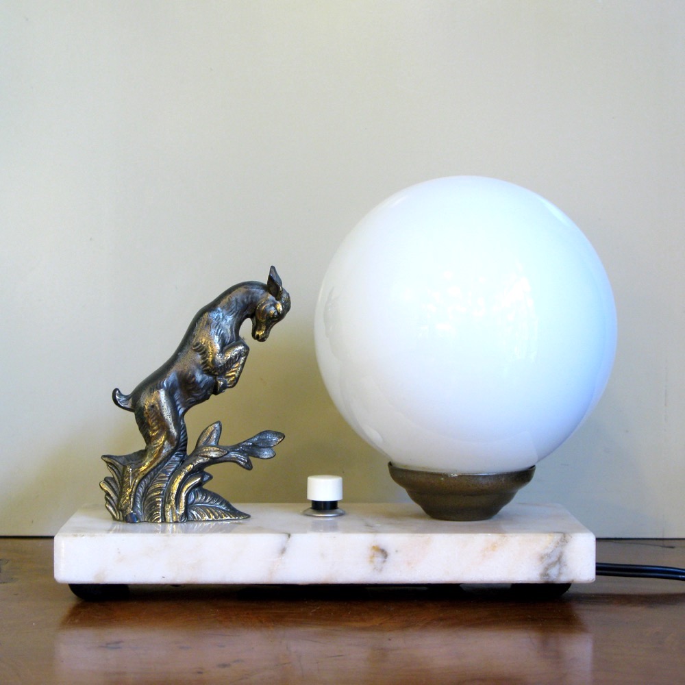 フランス アンティーク アールデコ ブロンズ テーブルランプ | キヤ