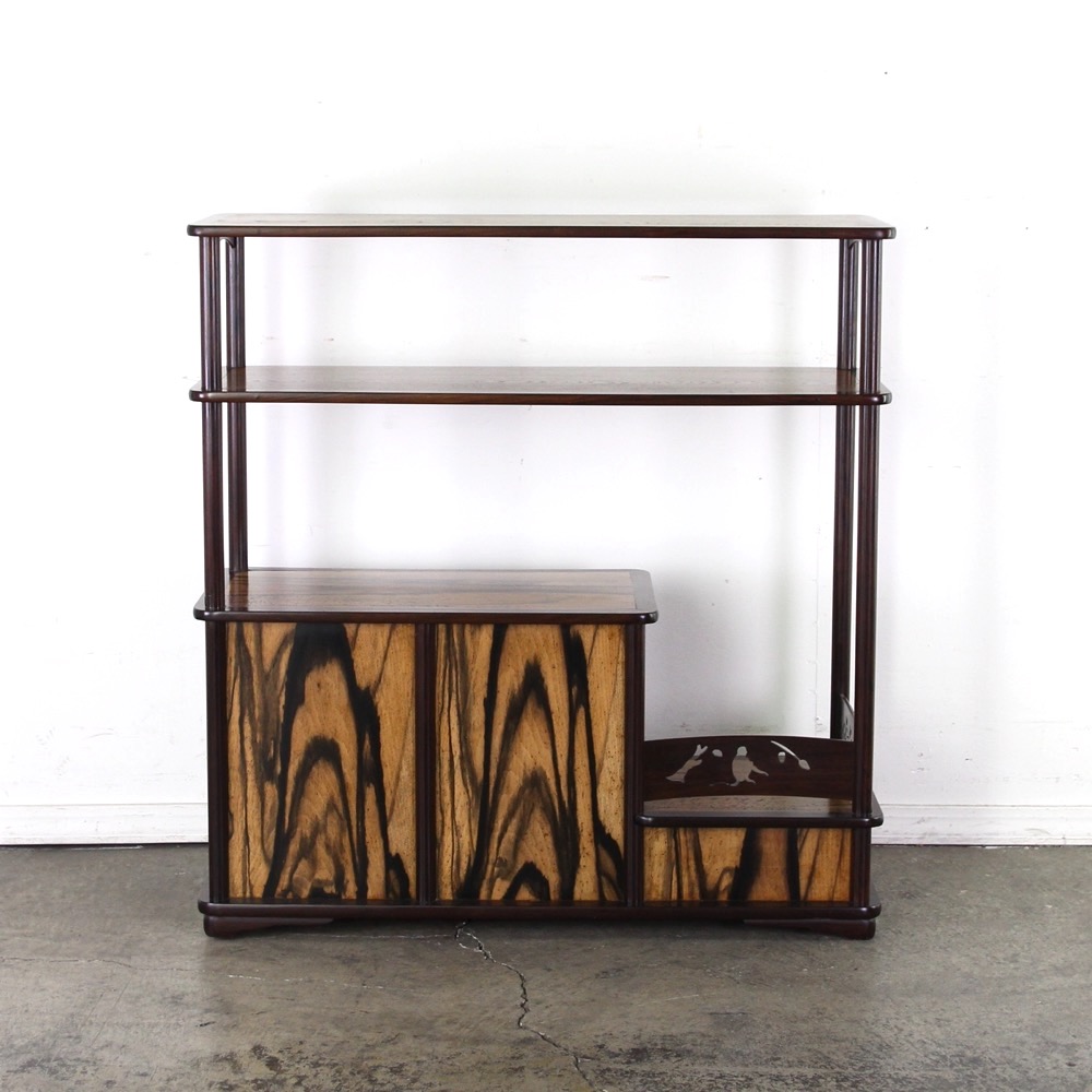 日本 昭和初期 黒柿 違い棚 | キヤアンティークス