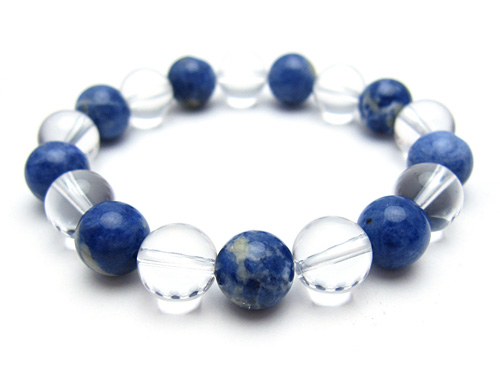 パワーストーンブレスレット ソーダライトAAA8ミリ クリスタル(水晶