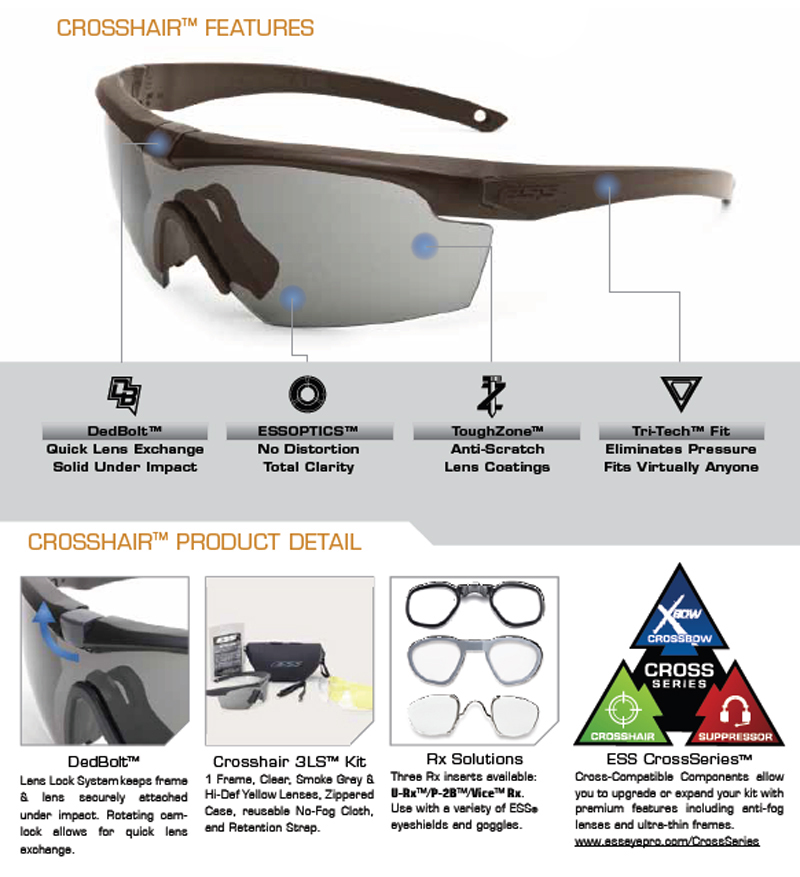 ESS 改良されたアイシールド・CROSSHAIR(クロスヘア)