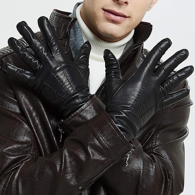 ZLUXURQ Leather Gloves for Men – Kinzd