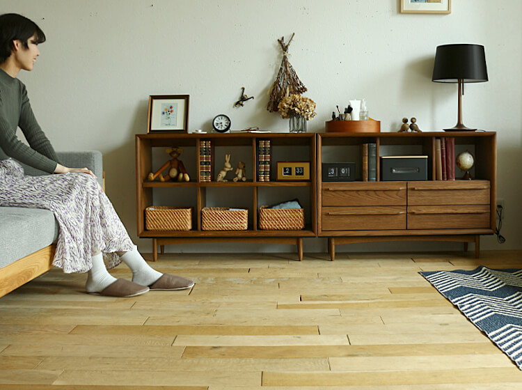 キャビネット weeca（ウィーカ） ブラウンタイプ｜北欧・ヴィンテージ