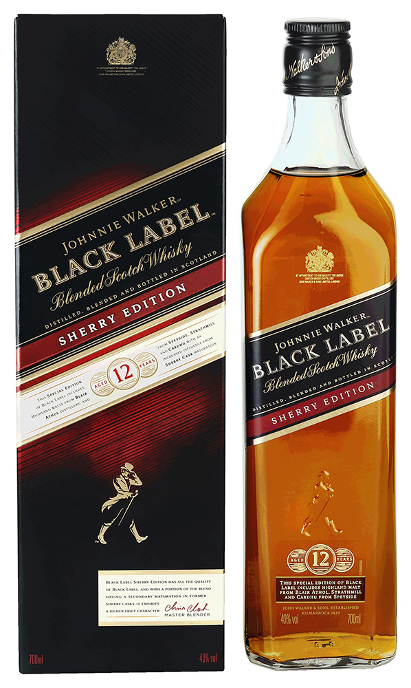 ジョニーウォーカー ブラックラベル 12年 シェリーエディション」数量