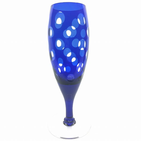 水玉フルートシャンパングラス - 切子工房 箴光