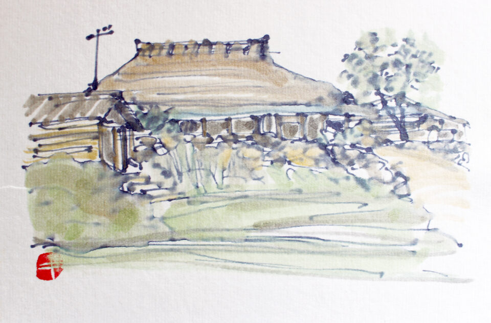 GREY 1971年 水彩画 風景画 GREY 1971年 水彩画 風景画 風景スケッチ