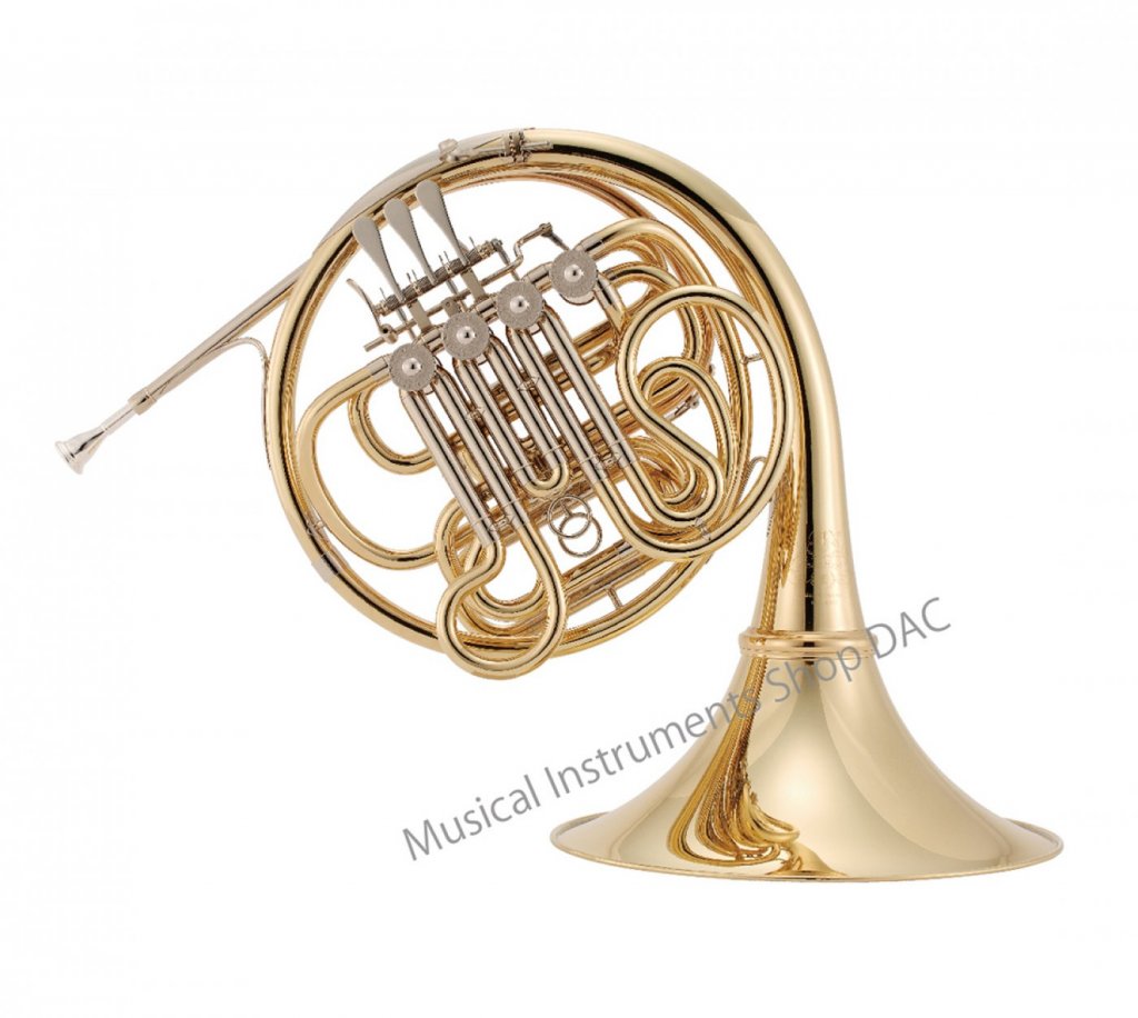 ハンスホイヤー B♭シングルホルン5ロータリー Fナチュラル管付き