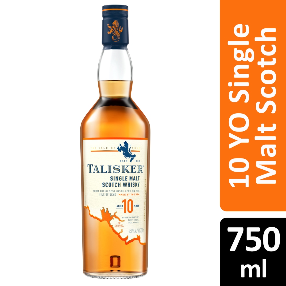 Talisker Whisky - Single Malt Scotch 10YO, 750 mL - QFC
