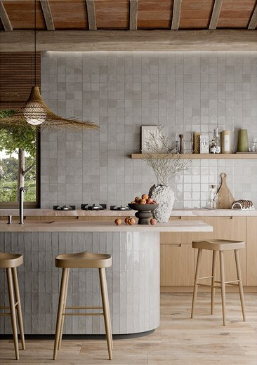 磁器質タイル「MARRAKECH マラケッシュ ライトグレー 48-200」TL26503