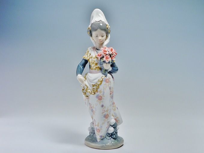極美品 絶版】LLADRO リヤドロ 1398『バレンシアの少女(花かご)』