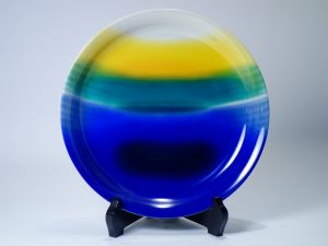 九谷焼 人間国宝 徳田八十吉 意匠 圓山窯造 旭光色絵 飾皿 | 東京