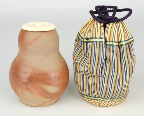 煎茶道具 白磁 金襴手 茘枝唐草文 茶心壷 三浦篤 共箱 京