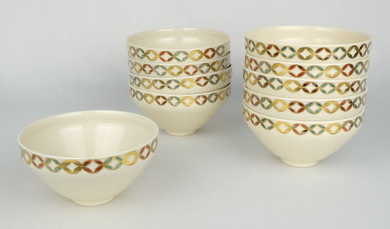 R621 茶碗 十二客 『臥竜山一光造』『花暦十二ヶ月』『数茶碗』 共