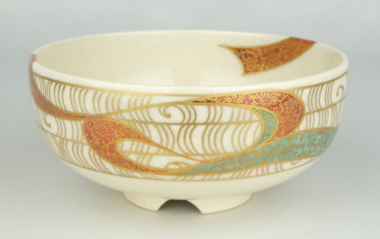 栗山園オンライン通販部 / 【出物】 色絵仁清友禅画茶碗 清閑寺窯