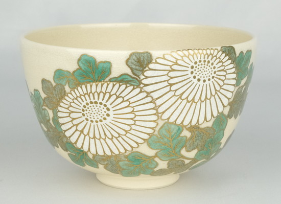 栗山園オンライン通販部 / 【出物】 色絵仁清菊花画茶碗 清閑寺窯