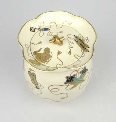 栗山園オンライン通販部 / 【出物】 色絵宝文砂金袋水指 橋本城岳