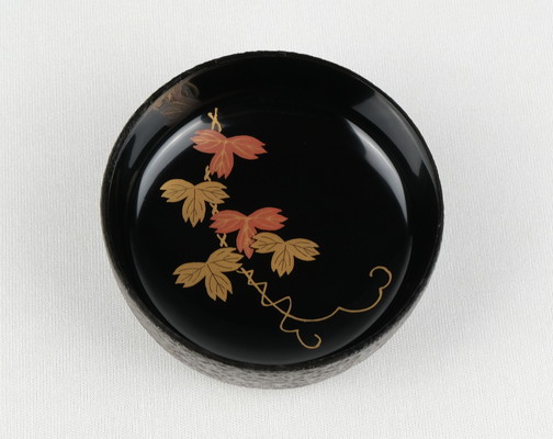 2872 黒飛亘作 溜塗 薬器 棗 未使用 2872 黒飛亘作