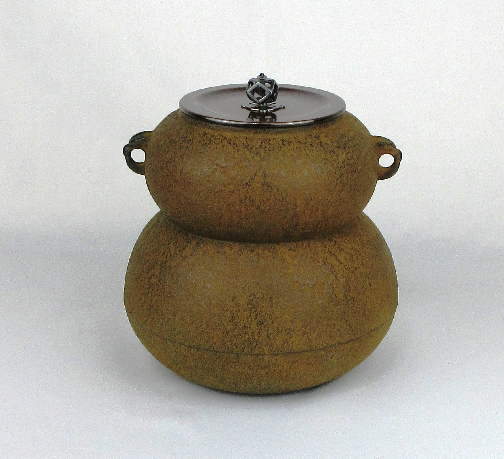 送料込【逢絢亭】茶道具 釜 風炉釜 筒釜 糸目模様 釜師 和田美之助 共