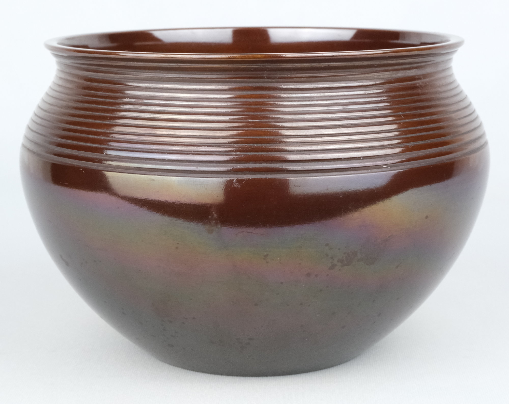 蠟型 唐草透 蓋置 金森紹栄氏造 共箱入 トップ 蠟型 唐草透 蓋置 金森