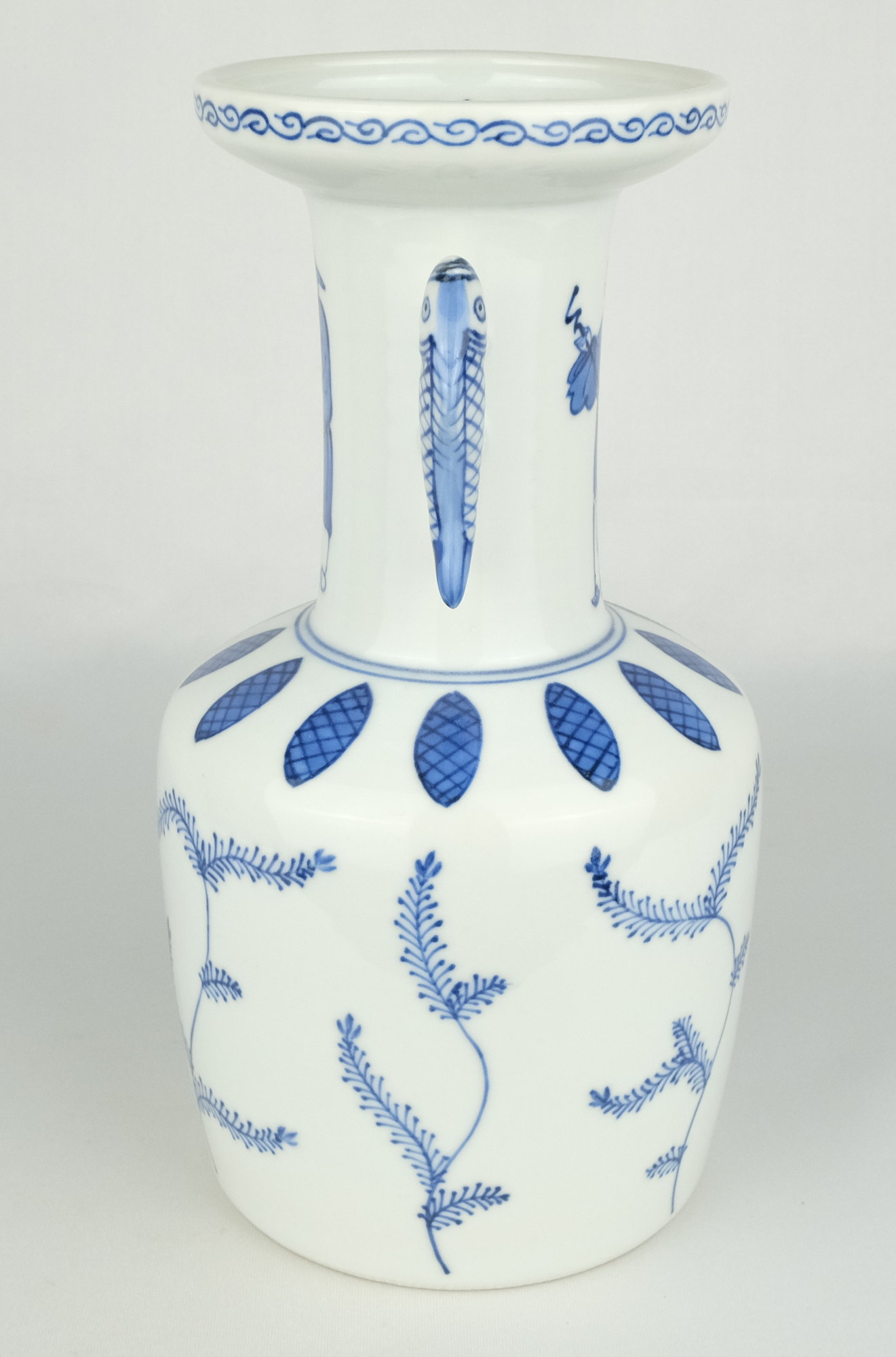 平安 三浦竹泉造 白磁染付 漢詩文 六角足付盃 M R4630 平安 三浦竹泉造