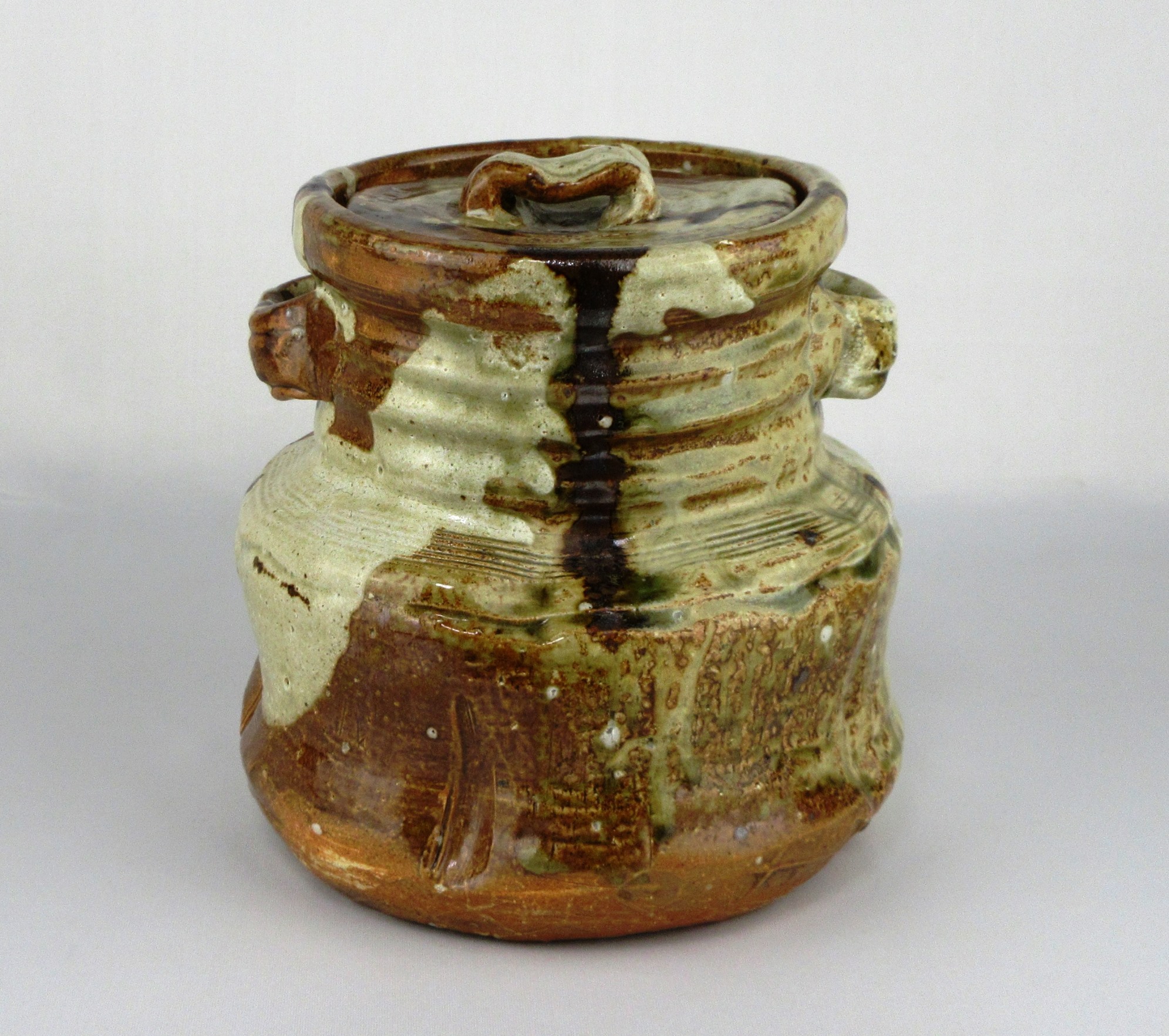 逢絢亭】茶道具 茶碗 美濃焼 織部 加藤光右衛門 共箱入り 栗山園 【逢