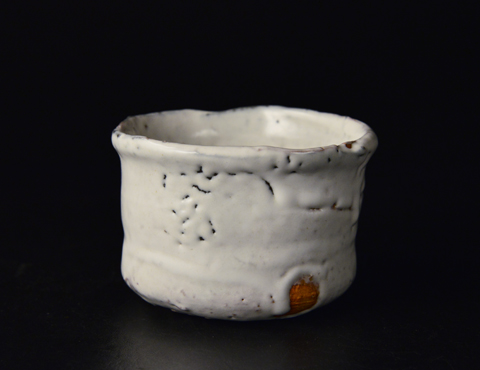 十一代三輪休雪 人間国宝 萩焼茶碗美品 アンティーク 古美術 219 萩