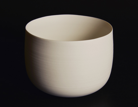 黒田泰蔵作 白磁鉢（無釉）(*05) 黒田泰蔵 白磁鉢【9