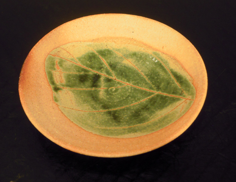 最終価格 各務 周海作 黄瀬戸 木葉皿