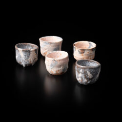 タ*ん様 岡部嶺男 絵志野 八寸 共箱 No.13 岡部嶺男 絵志野湯呑