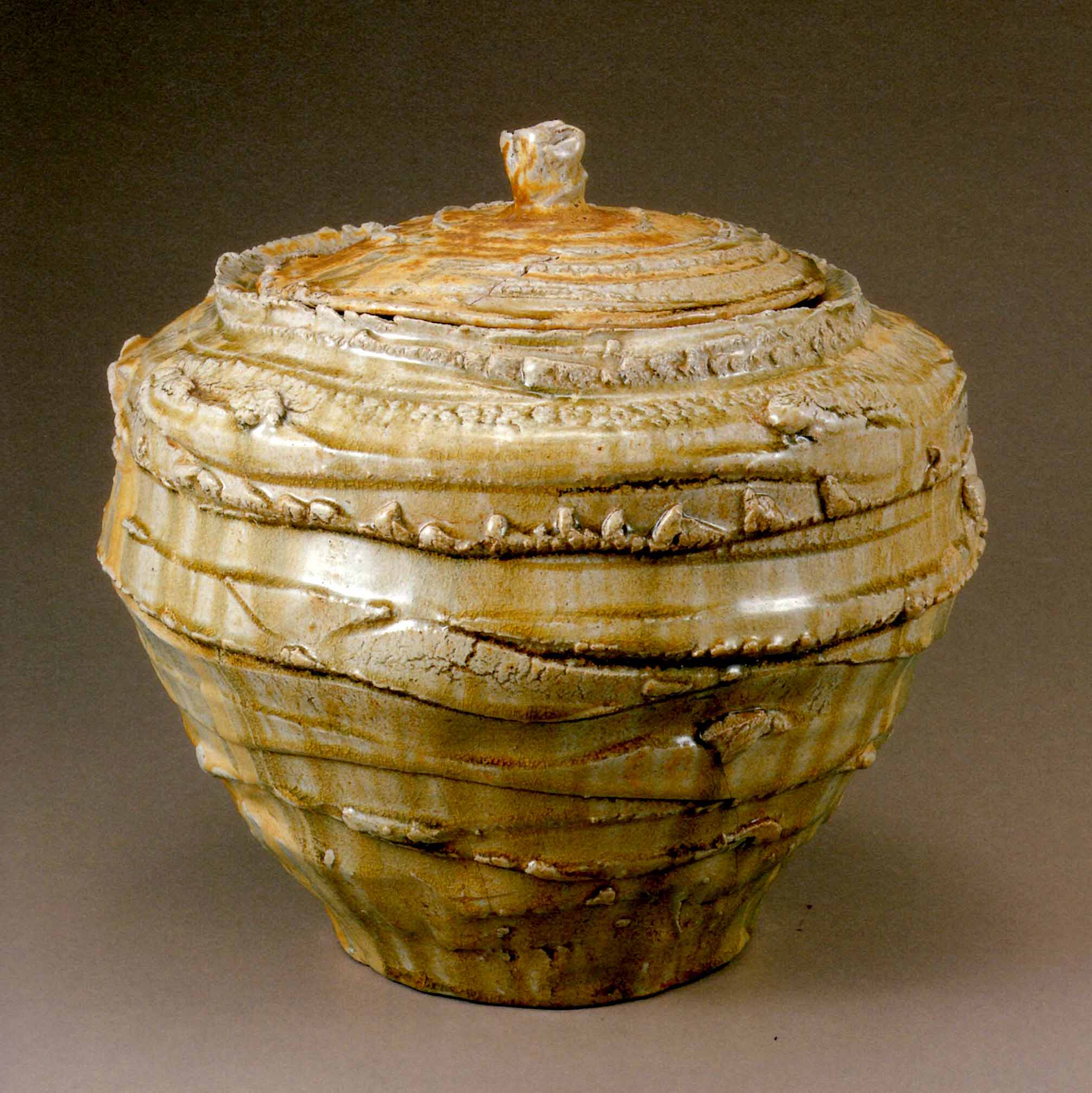 古瀬戸花入 加藤春鼎作 古瀬戸 花入 加藤春鼎 作