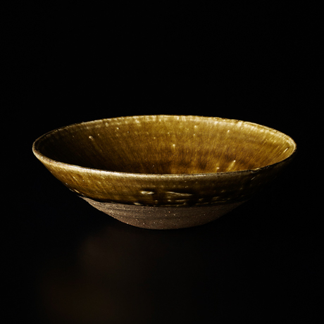 膳所焼茶碗暗香文字目彫宗也