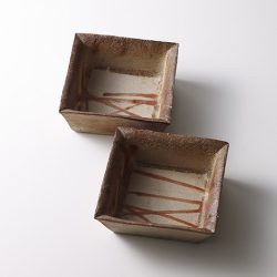 西岡良弘 - 絵唐津足付向附 五客 | しぶや黒田陶苑