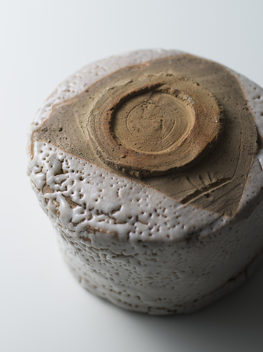 茶道具 人間国宝 荒川豊蔵作 絵志野 水指 仕覆付 共箱 D