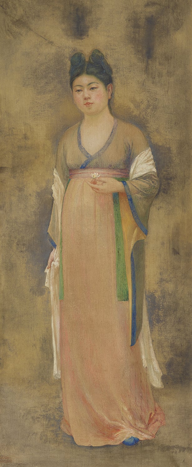 岡田三郎助 大経師昔暦のおさん 木版画 大正12年 浮世絵 美人画