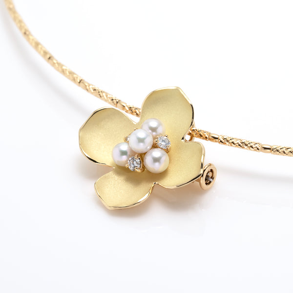 チ*ボ様 k18 葉型ブローチ メレダイヤ チ*ボ様 k18 葉型