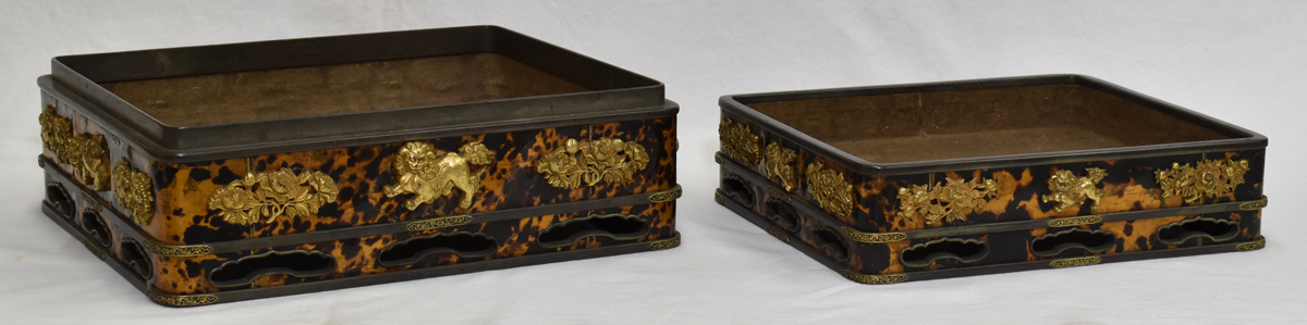 特集 京都の彫刻・工芸品 -4- 「玳瑁貼金銅獅子牡丹文説相箱・玳瑁貼