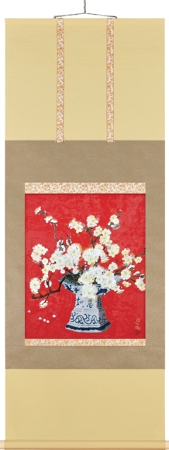 小倉遊亀 「花菖蒲」 木版画 刷り込みサイン・作品証明シール有り 小倉