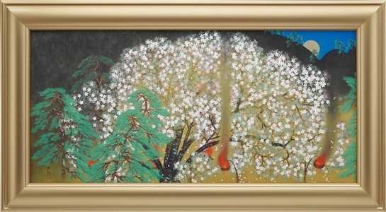 美品 横山大観「春暁」リトグラフ 大日本絵画 作品保証書・日本版画