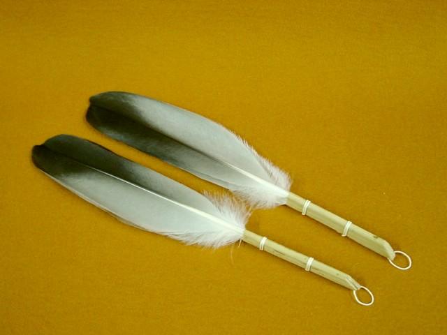 茶道】羽箒 玄鶴 炉用 羽箒 玄鶴【一双】