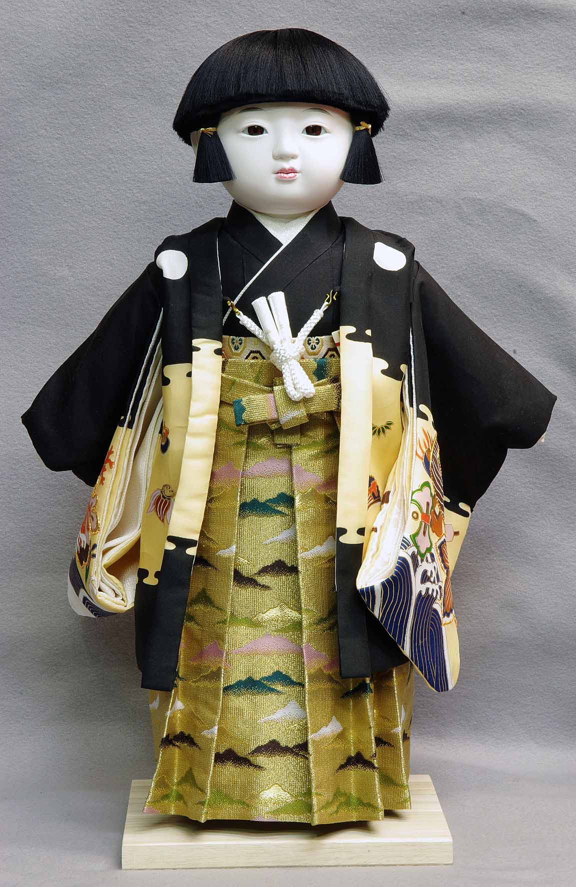 市松人形着物 （尺ニ 12号用） 市松人形着物手刺繍 市松人形着物五つ紋