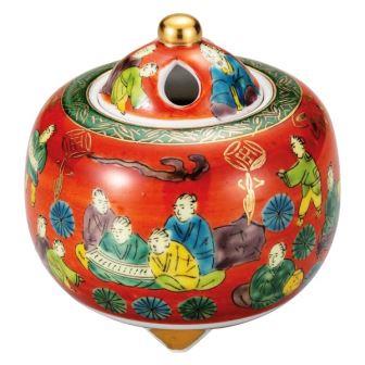 香炉/香立】九谷焼・木米（木箱付/送料サービス）