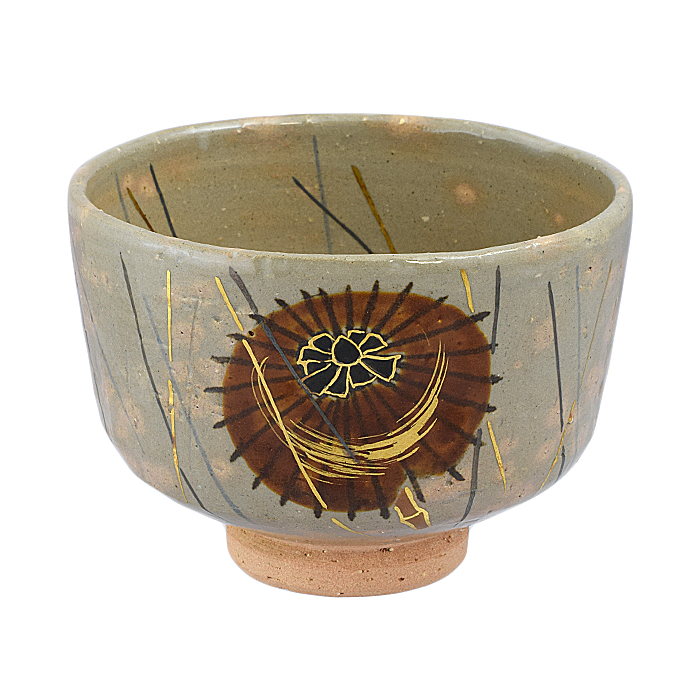 茶碗 9月 「月に薄絵」利昇窯 加藤利昇 仁清写 12