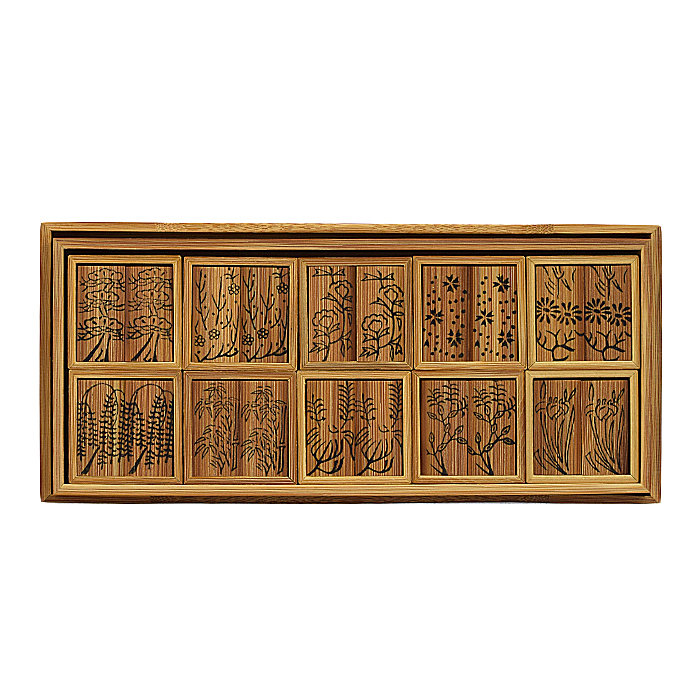 古物】十種香札 煤竹（上）〈U0640〉