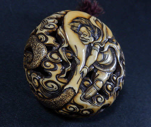 極上 根付 饅頭 天然素材 アンティーク 和彫 置物 骨董 飾り物 古美術