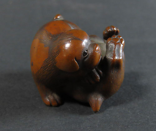 蛸 根付 木彫りタバコ根付 江戸骨董 古美術品 時代物 蒐集家放出