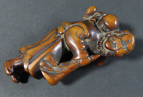 根付 販売・江戸時代 木彫り 韃靼人 | 【骨董品買取】日本全国対応