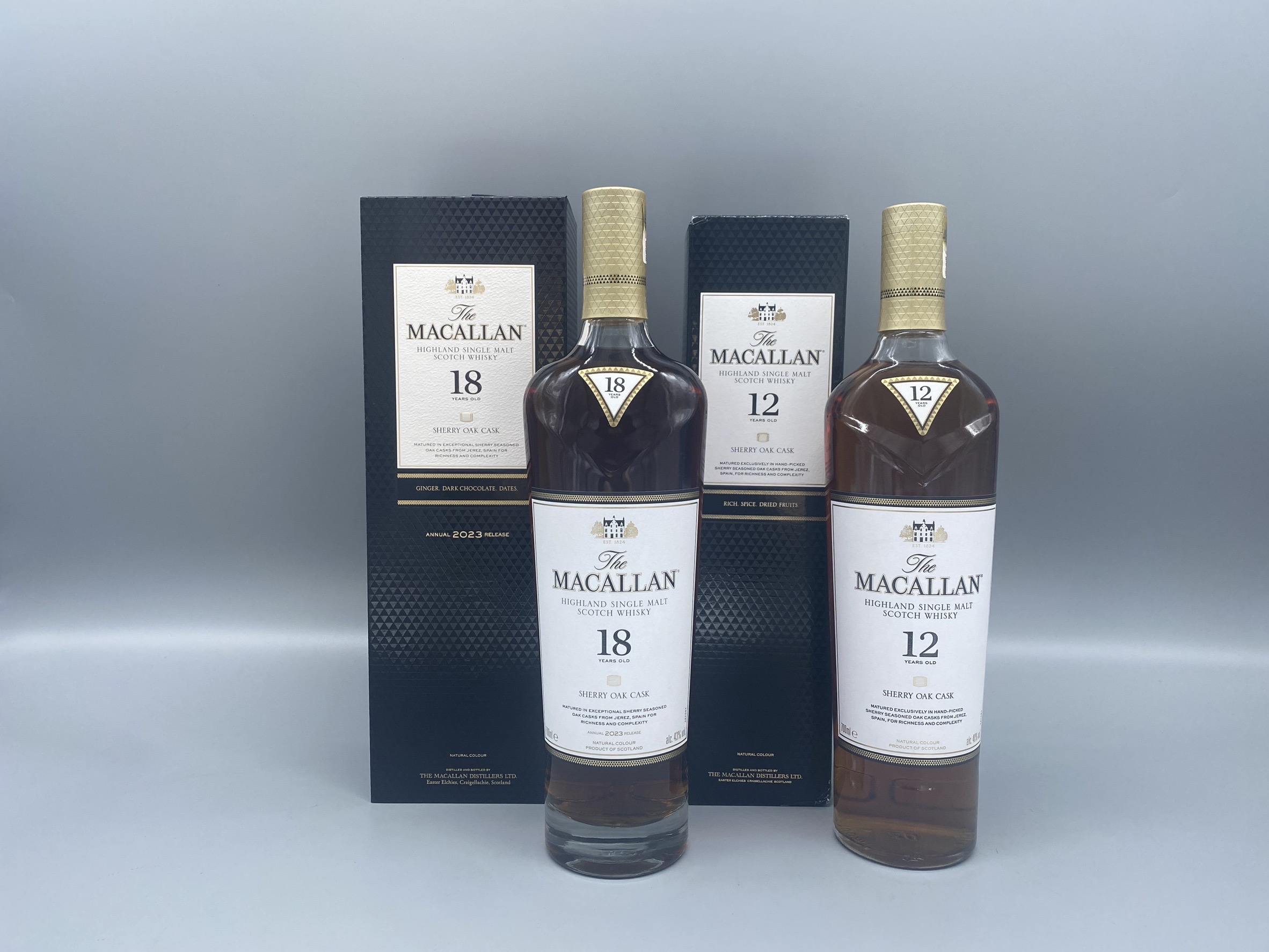 サントリーウイスキー 2本セット ザ マッカラン12年・ザ マッカラン18